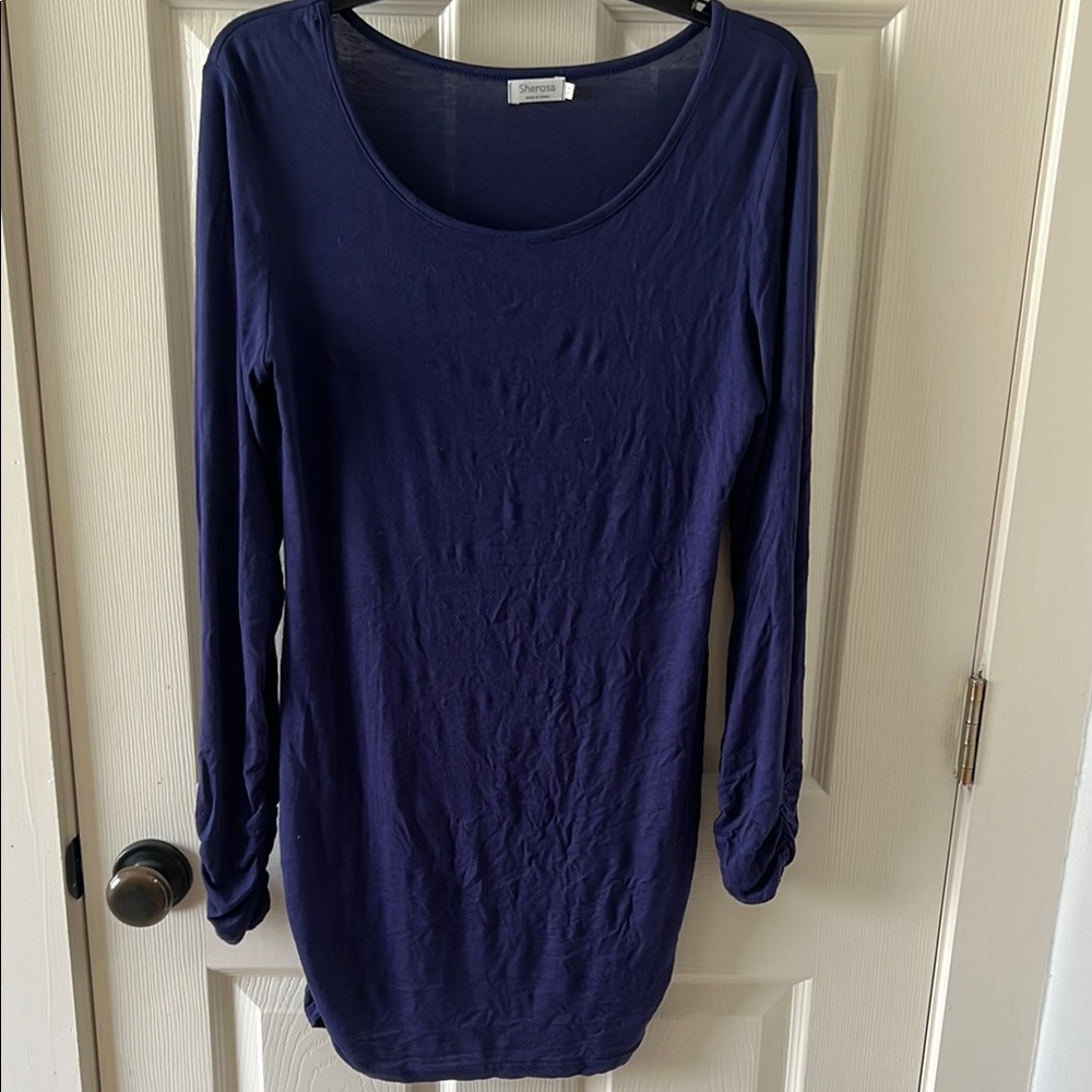 Sherosa Navy Long Sleeve Top